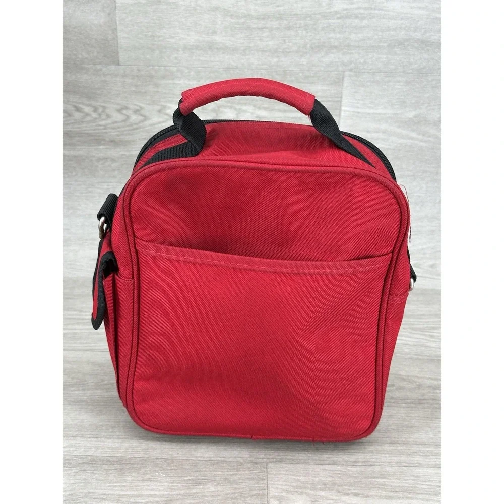 Western Pack Red Black Utility Bag Travel Organizer Lunch Box Style